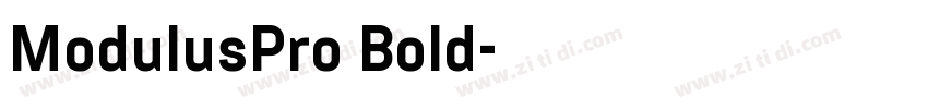 ModulusPro Bold字体转换